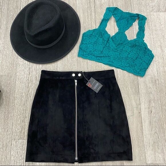 n:PHILANTHROPY Faux Suede Gibson Mini Skirt